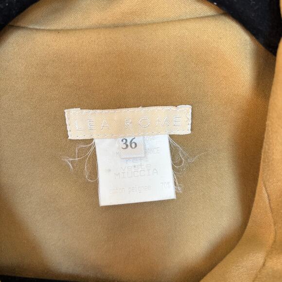 Vintage khaki trench cropped jacket size small made in France military - Picture 4 of 8